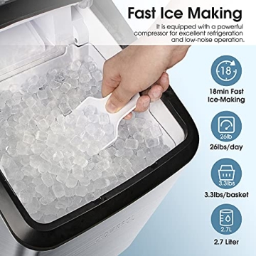 Buy Crownful Nugget Ice Maker – Quick, Portable and Portable Ice Machine