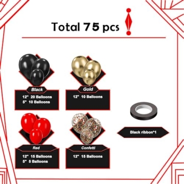 Lukiituke 75PCS Balloon Set for Special Occasions