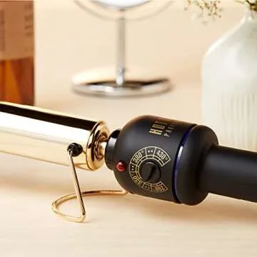 Hot Tools Pro Artist 24K Gold Curling Wand Iron | Long Lasting, Defined Curls (1 in)