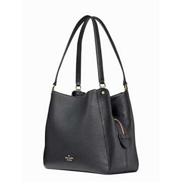 Kate Spade Leila Medium Triple Compartment Shoulder (Black)
