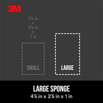 3M Drywall Sanding Sponge, Fine/Medium Grits, Dual Grit Block, Medium Grit to Remove, Fine Grit to Smooth, Ideal for Sanding and Smoothing of Joint Compounds, 2-5/8 in x 3-3/4 in (9095DC-NA)