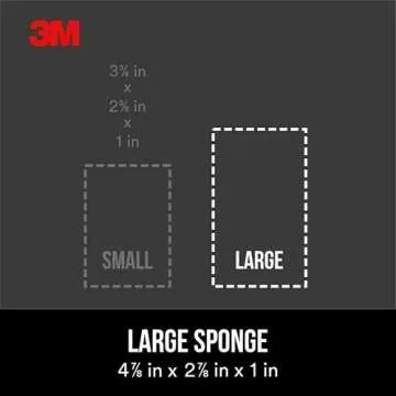 3M Drywall Sanding Sponge, Fine/Medium Grits, Dual Grit Block, Medium Grit to Remove, Fine Grit to Smooth, Ideal for Sanding and Smoothing of Joint Compounds, 2-5/8 in x 3-3/4 in (9095DC-NA)