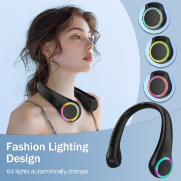 GULAKI Bladeless Neck Fan - Rechargeable Hands-Free Personal Fan