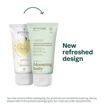 ATTITUDE Pregnancy Stretch Mark Prevention Oil - EWG Verified, Natural, Vegan, 5 Fl Oz