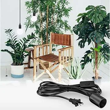 AryaLight 15ft Pendant Light Cord with On/Off Switch