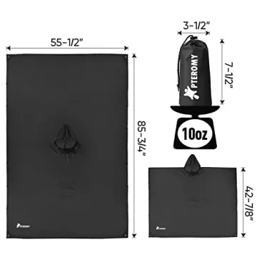 PTEROMY Waterproof Hooded Rain Poncho for All Ages