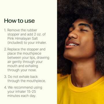 Plant Therapy Pink Himalayan Salt Inhaler w/Pink Himalayan Crystal Salt