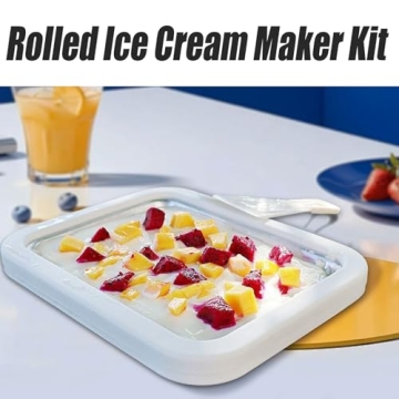 At-Home Rolled Ice Cream Maker Kit - Instant Ice Cream Maker With Scrapers