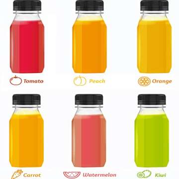 Hulless 6oz Juice Bottles - 5 Pcs Safe Drink Containers