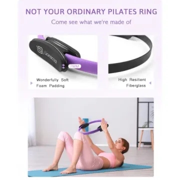 LIONSCOOL Pilates Ring Set for Home Workouts