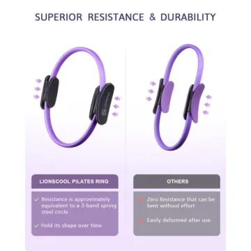 LIONSCOOL Pilates Ring Set for Home Workouts