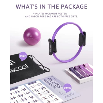 LIONSCOOL Pilates Ring Set for Home Workouts