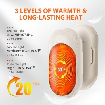 Rechargeable AI Hand Warmers 2 Pack 20Hrs Heat Outdoors