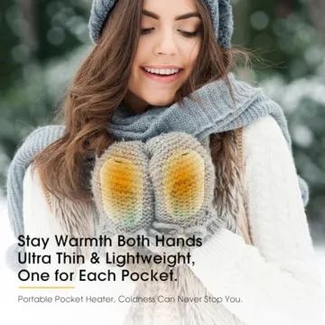 Rechargeable AI Hand Warmers 2 Pack 20Hrs Heat Outdoors