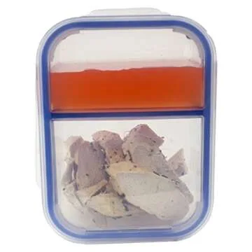 Durable Large 2 Compartment Meal Prep Glass Containers