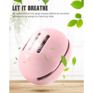 FERYES 2 PCS Makeup Sponge Holder – Shatterproof Eco-Friendly Silicone Beauty Make Up Blender Case for Travel - Pink