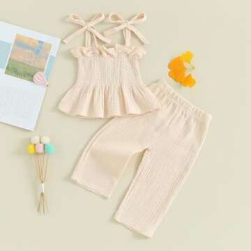 VISGOGO Toddler Girls Summer Outfit - Comfortable & Stylish