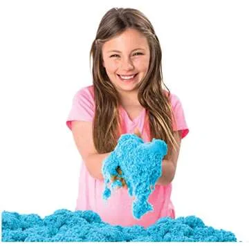 Kinetic Sand, Sandbox Set Kids Toy with 1lb All-Natural Blue and 3 Molds, Sensory Toys for Kids Ages 3 and Up