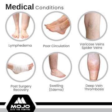Mojo - Compression Socks for Women and Men 20-30mmHg Knee High - Men and Womens Compression Stockings for Varicose Veins Circulation, Travel - Pink, Large - A602