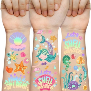 Enchanting Mermaid Temporary Tattoos for Kids - 85+ Ocean Creatures Designs