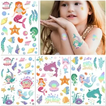 Mermaid Temporary Tattoos for Kids – 85+ Glitter Designs
