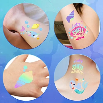 Mermaid Temporary Tattoos for Kids – 85+ Glitter Designs