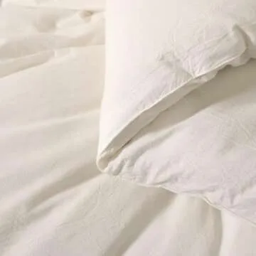 BuLuTu Down Alternative Comforter White Duvet Insert for All Seasons, Warm Fluffy Bedding Comforter, Ultra Soft 100% Cotton Cover, 60x78 Inch, Zipper Closure