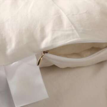BuLuTu Down Alternative Comforter White Duvet Insert for All Seasons, Warm Fluffy Bedding Comforter, Ultra Soft 100% Cotton Cover, 60x78 Inch, Zipper Closure