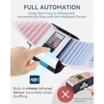 KPAW Automatic Card Shuffler for Effortless Game Nights