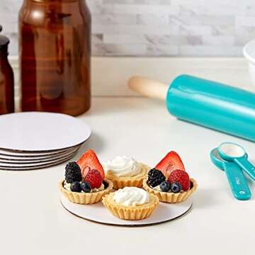 Juvale Round 6 Inch Cake Boards - Disposable Cake Platter Board Base Tray - 12 Round Cardboard Circles - Bakery Supplies
