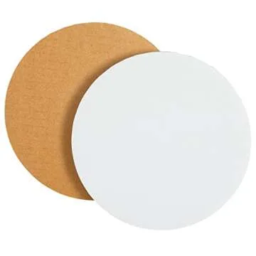 Juvale Round 6 Inch Cake Boards - Disposable Cake Platter Board Base Tray - 12 Round Cardboard Circles - Bakery Supplies