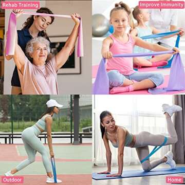 YESMIDE Resistance Bands for Working Out, 8 Pack Exercise Bands with 8 Resistance Levels, Booty Bands for Leg and Butt, Workout Bands Set for Therapy, Multicolor