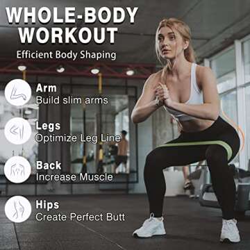 YESMIDE Resistance Bands for Working Out, 8 Pack Exercise Bands with 8 Resistance Levels, Booty Bands for Leg and Butt, Workout Bands Set for Therapy, Multicolor