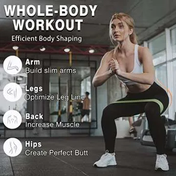 YESMIDE Resistance Bands for Working Out, 8 Pack Exercise Bands with 8 Resistance Levels, Booty Bands for Leg and Butt, Workout Bands Set for Therapy, Multicolor