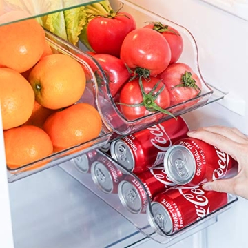 Puricon Beverage Organizer Bins for Fridge and Pantry
