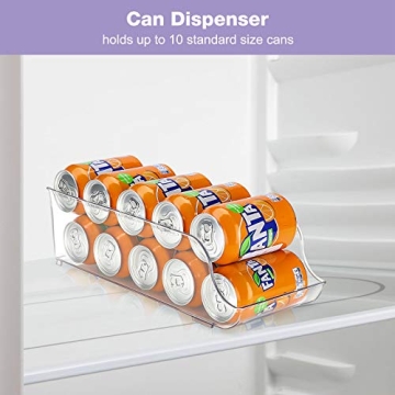 Puricon Beverage Organizer Bins for Fridge and Pantry