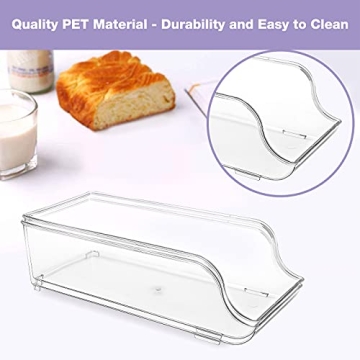 Puricon Beverage Organizer Bins for Fridge and Pantry