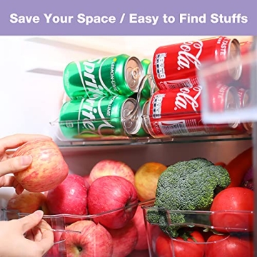 Puricon Beverage Organizer Bins for Fridge and Pantry