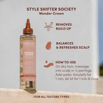 MIZANI Wonder Crown Scalp Cleanser - Helps Stimulate Hair Growth, Removes Buildup and Oil With Tea Tree and Peppermint Oil, For Dry & Itchy Scalps