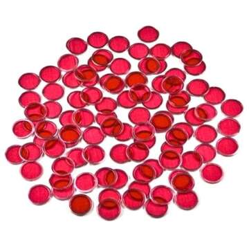 SmallToys Bingo Magnetic Chips - Red - 100 Chips