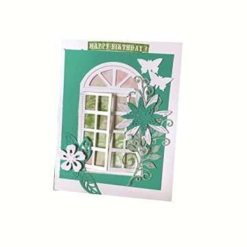 Window Cutting Dies, House Window Die Cuts Metal Embossing Stencils Template Mould for Card Scrapbooking and DIY Craft Album Paper Card Decor
