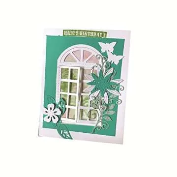 Window Cutting Dies, House Window Die Cuts Metal Embossing Stencils Template Mould for Card Scrapbooking and DIY Craft Album Paper Card Decor
