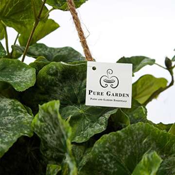 Faux Flowers White Geranium Hanging Floral Arrangement