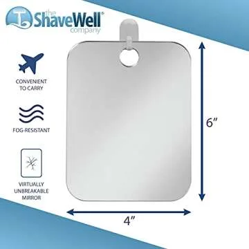 Shave Well Fogless Shower Mirror | Perfect for Easy Grooming