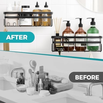 HomeHacks Shower Caddy 3-Pack - No-Drill Organizers