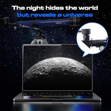 FIBONAX Nova200 Telescope Camera,1920 * 1080 Pixels， CMOS Electronic Eyepiece for 1.25 inch Telescope, Planetary Astronomy Camera, Suitable for Astrophotography Beginners