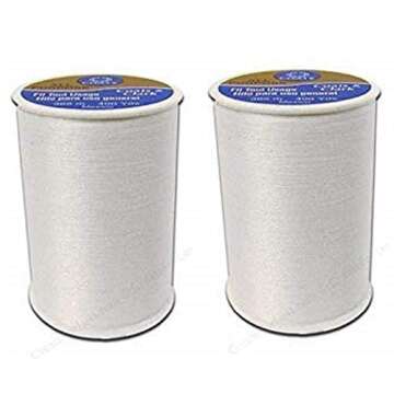 Coats & Clark All Purpose Thread - 400 Yards White (2 Pack) for Versatile Sewing