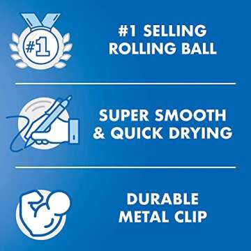 Pilot Precise V7 RT Retractable Rolling Ball Pens, Fine Point, Black Ink, 6 Pack