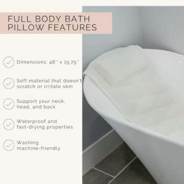 Luxurious Full Body Bath Pillow for Ultimate Relaxation
