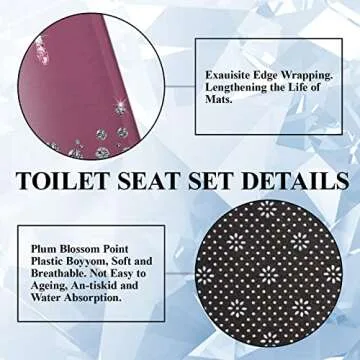 Glitter Diamond Shower Curtain Sets with Rugs and Lid Cover